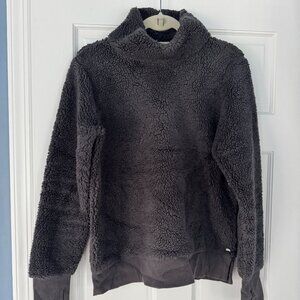 GAIAM Sherpa Fleece Pullover Sweatshirt Gray Cozy Soft Size M